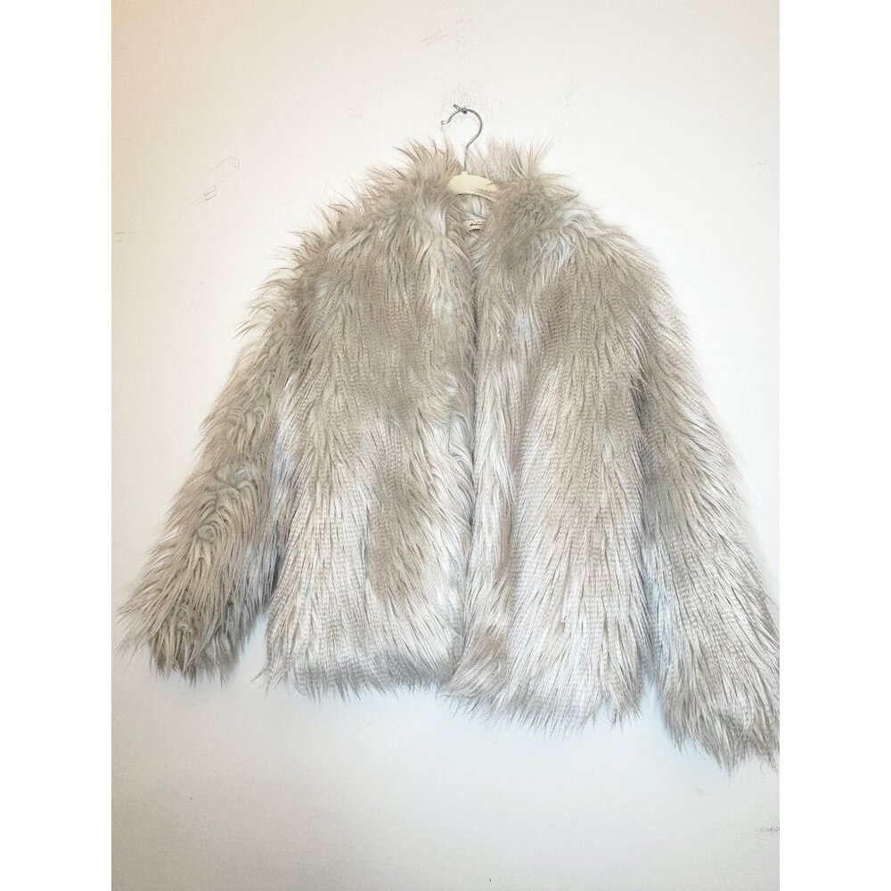 Abercrombie Kids Faux Fur Jacket Large euc